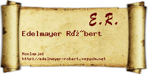 Edelmayer Róbert névjegykártya